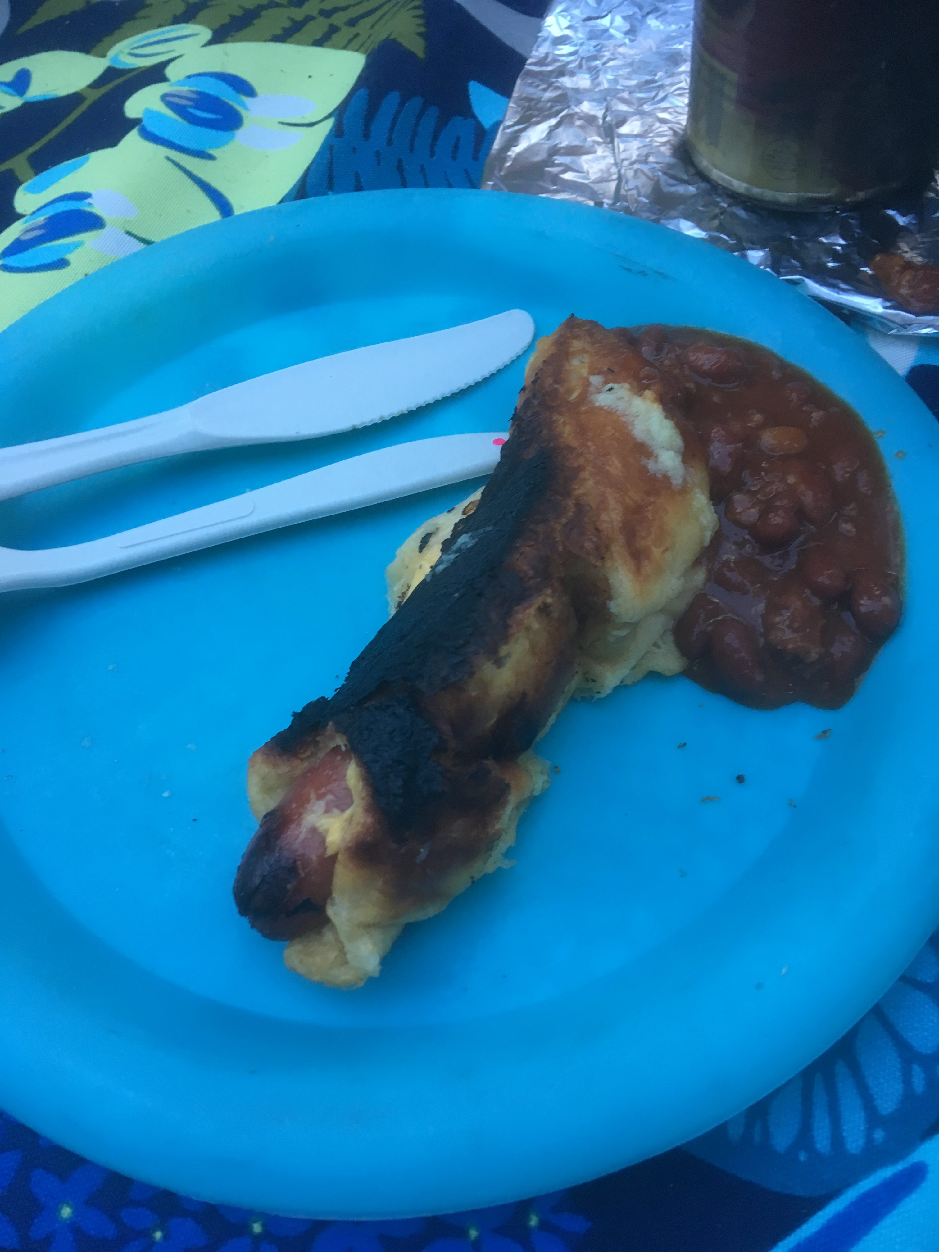 Campfire – Chili Cheese Crescent Hot Dog Bake – Lazy Bear Foods