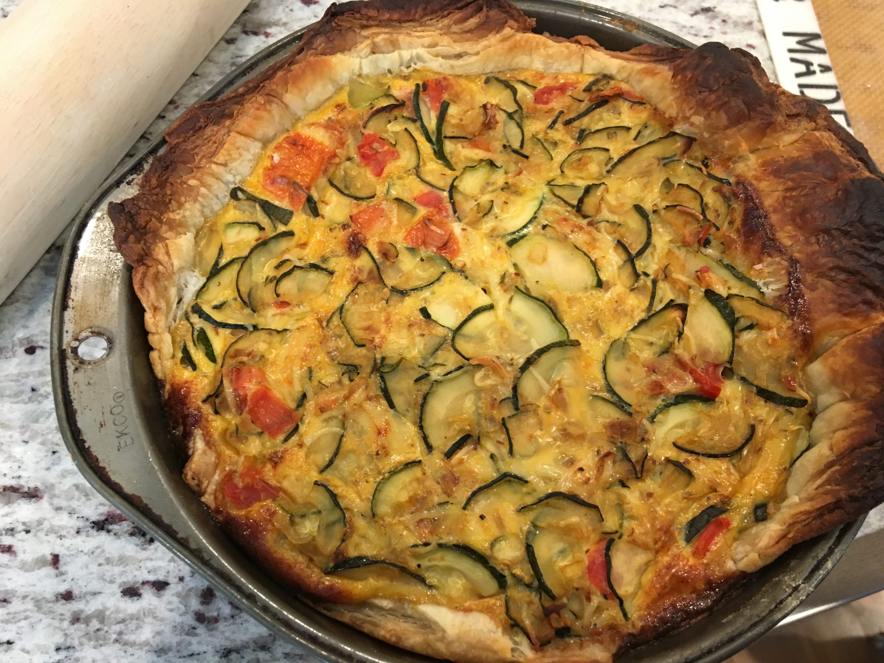 Easy Zucchini, Tomato, and Cheese Tart – Lazy Bear Foods